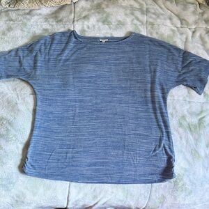 Croft & Barrow Heathered Blue Short sleeve Knit Top